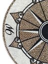 Checkered Compass Rose Mosaic, 71" close-up