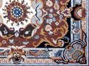 Burgunder und Blau Teppich Mosaik Zoom