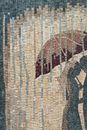 Lovers Under an Umbrella Mosaic close-up