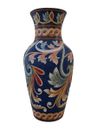 Deep Blue Patterns Mosaic Clay Vase крупным планом