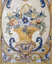 Gold Arched Flower Mosaic close-up