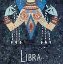 Libra Zodiac Mosaic крупным планом
