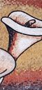Five Piece Calla Lily Mosaic close-up