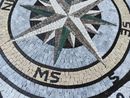Mediterranean Compass Mosaic, 48" close-up