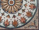 Dusky Rose Floral Pattern Mosaic, 48" close-up