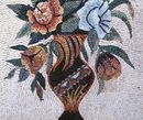 Mixed Flowers in Vase Mosaic close-up