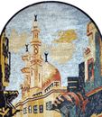 Мечеть, картина из мозаики крупным планом