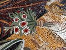 Angels Visiting Baby Jesus Mosaic close-up