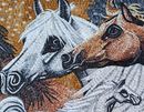 Лошади Мозаика крупным планом