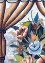 Blumentopf Mosaik Vorhang Zoom