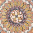 Orange Mosaic Medallion, 79" close-up