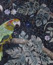 Macaws On A Branch Mosaic, 38"x46" close-up