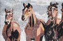 Five Horses Mosaic close-up