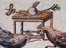 Fighting Roosters Mosaic close-up