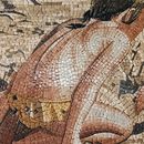 Two Children Playing on a Beach Mosaic close-up