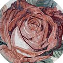 Circular Rose Mosaic close-up