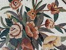 Red Flowers Mosaic, 36" close-up