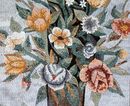 Tall Vase with Flowers Mosaic close-up