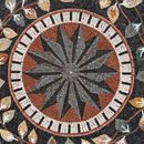 Leaf Patterned Mosaic Medallion with 14-Point Star крупным планом