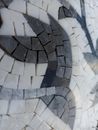 Monochromatic Floral Mosaic close-up