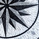 Black Compass Mosaic, 30" close-up