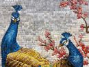 Павлины, мозаика крупным планом