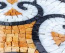 Mosaik Gold Grau Muster, 80 cm Zoom