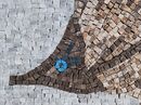 Brown Butterfly Fish Mosaic close-up