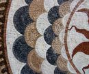 Red Sun Mosaic, 48" close-up