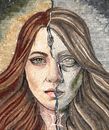 Gemini Woman Mosaic крупным планом