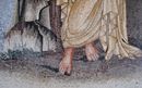 Goddess Ceres with Cornucopia Mosaic close-up