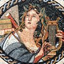Apollo With Lyre Mosaic, 52" close-up