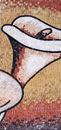 Five Piece Calla Lily Mosaic close-up