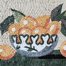 Gold Lemons and Peaches Mosaic close-up