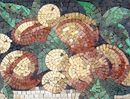 Platter of Peaches Mosaic, 38"x28" close-up