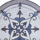 Round Fleur-de-Lis Pattern Mosaic close-up