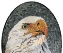 Oval American Eagle Mosaic close-up
