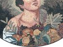 Caravaggio's Boy with a Basket of Fruit Mosaic close-up