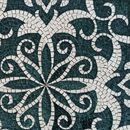 Mosaik Floral Grün Creme, 80 cm Zoom