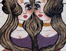 Gemini Twins Mosaic close-up