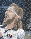 Bjorn Borg am Spielfeldrand Mosaik Zoom