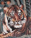 Tiger im Dschungel Mosaik Zoom