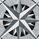 Mosaik Kompass Einfarbig, 150 cm Zoom