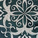Mosaik Floral Grün Creme, 80 cm Zoom
