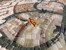 Art Deco Patterned Mosaic, 36" close-up
