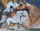 Лошади Мозаика крупным планом