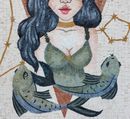 Pisces Zodiac Mosaic close-up
