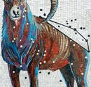 Aries Ram Mosaic крупным планом