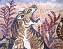 Tiger and Falcon Mosaic close-up