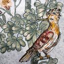 Зимородок и удод, мозаика крупным планом